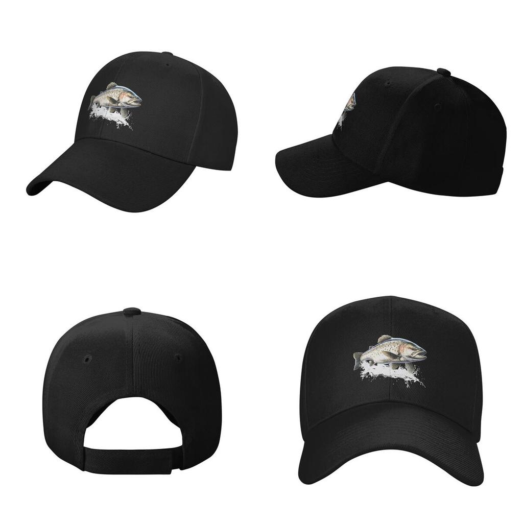 Frische Forelle Fisch Druck Kappe Mode Lässig Baseballkappen Verstellbare Mütze Hip Hop Sommer Unisex Baseballkappen