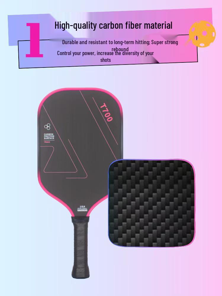 Frosted T700 Carbon Fiber Pickleball Paddle Set with Cloth Pattern