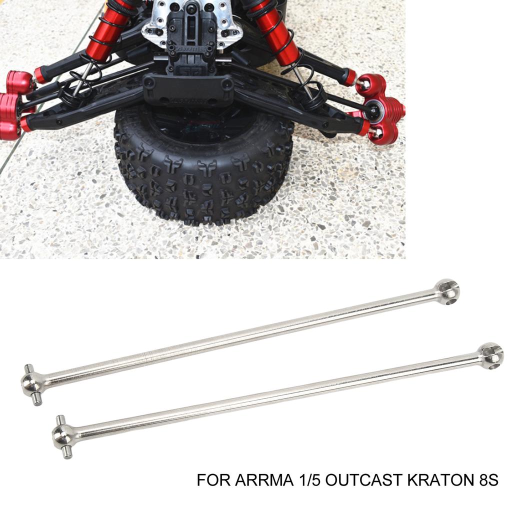 2Pcs RC Drive Shaft Steel Efficient Drivetrain Rust Resistant RC CVD Drive Shaft for   1Celsius5 Outcast Kraton 8s