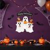 Cartoon Halloween Ghost Door Sign Wooden Door Hanging Haunted House Hanging Door Plate  Farmhouse