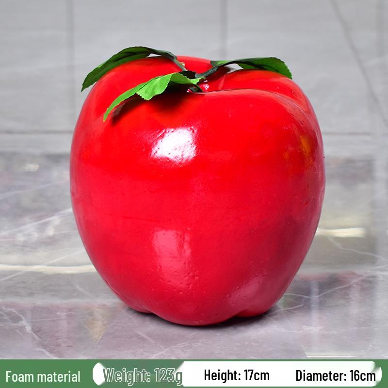 Red Delicious Artificial Apple Ornament for Decorations