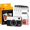 Kodak Mini Shot 2 Retro 4PASS Instant Camera Photo Printer Camera Body White 2-in-1 & (5.3x8.6cm) + (8 Sheets) + 30-sheet Bundle,