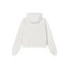 FILA Letter Print Hooded Casual Knit Jacket Women jackets Cloud-Mushroom-White F11W419505F-WT