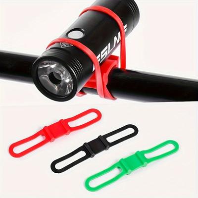 3pcs Mountain Bike Strap Light Holder Straps Flashlight Phone Strap for Light Handlebar Mount