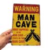 MANCAVEHEROZ Vintage Metal Sign Beer Man Cave Decor Rustic Wall Art Iron Warning Sign