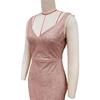 Women Evening Dress Deep V Neck Split Hem Sequin Skinny Fishtail Hem Back Zipper Closure Sleeveless Prom Cocktail Party Dress Floor Length Ball Gown