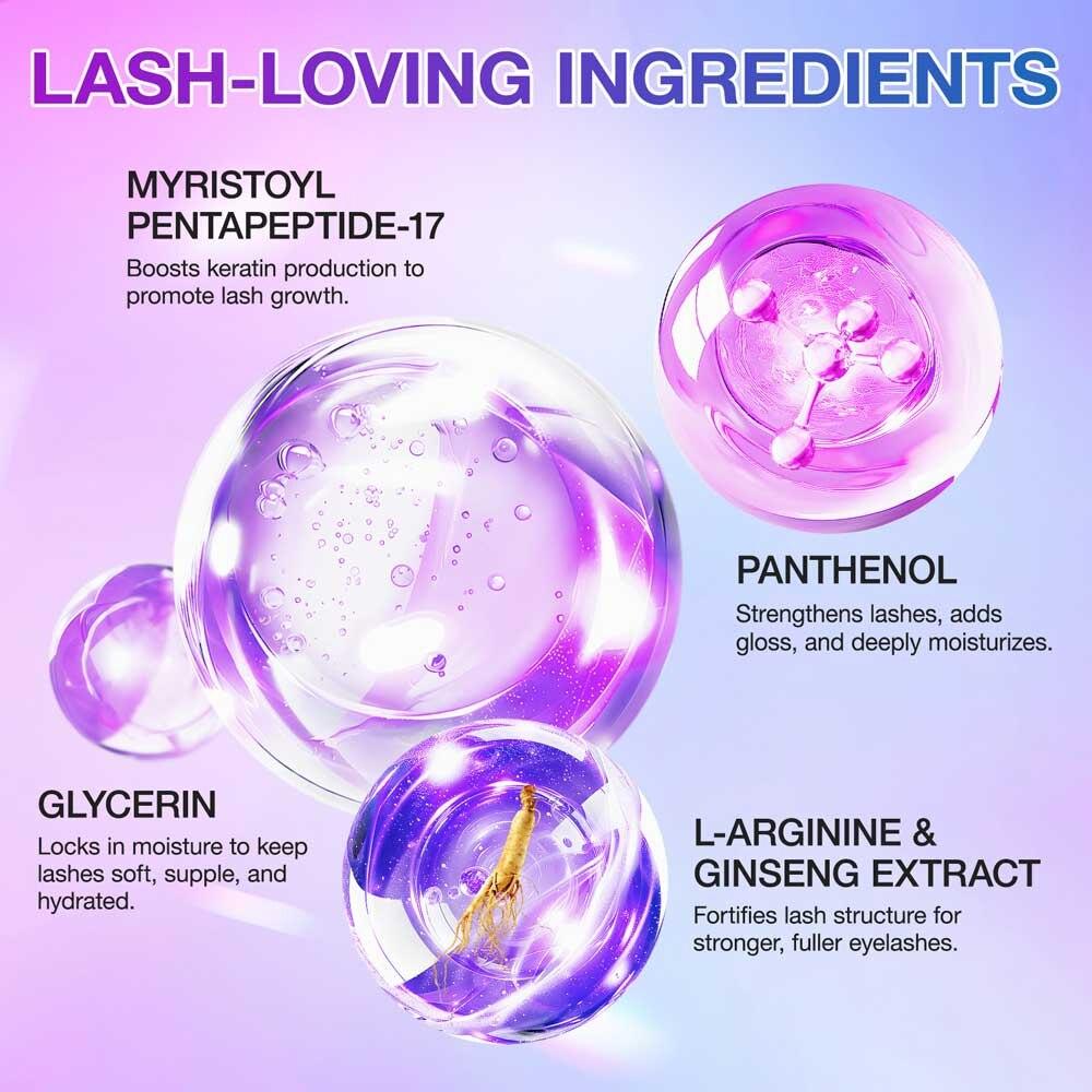NOVA KISS Eyelash Growth Serum 5ml, Thickening, Lengthening, Strengthening & Regeneration for Natural Lashes