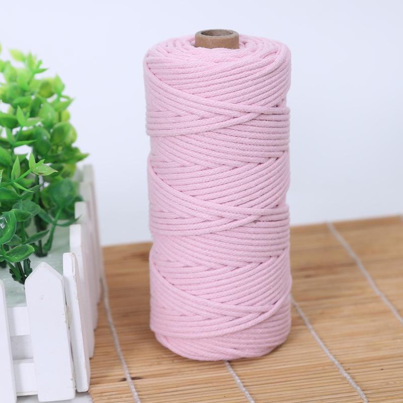 2 mm farbiges Baumwollfadenseil für selbstgemachte dekorative geflochtene Wandteppiche
