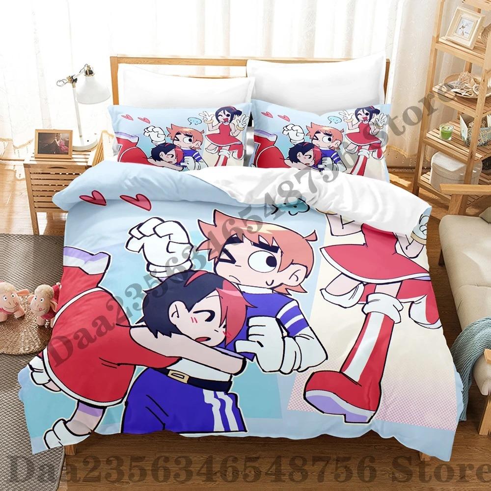 Scott Pilgrim Takes Off Bedding Set Single Twin Full Queen King Size Bed Set Adult Kid Bedroom Duvetcover Sets Bed Sheet