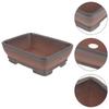 Large Rectangular Vintage Terracotta Succulent Bonsai Flowerpots Purple Sand Drainage Clay Planters For Office Desktop