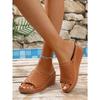2025 Summer New Arrival Women's Sandals Strappy Flat Sandals Women's Open-Toe Sandals Women's Wedge Sandals