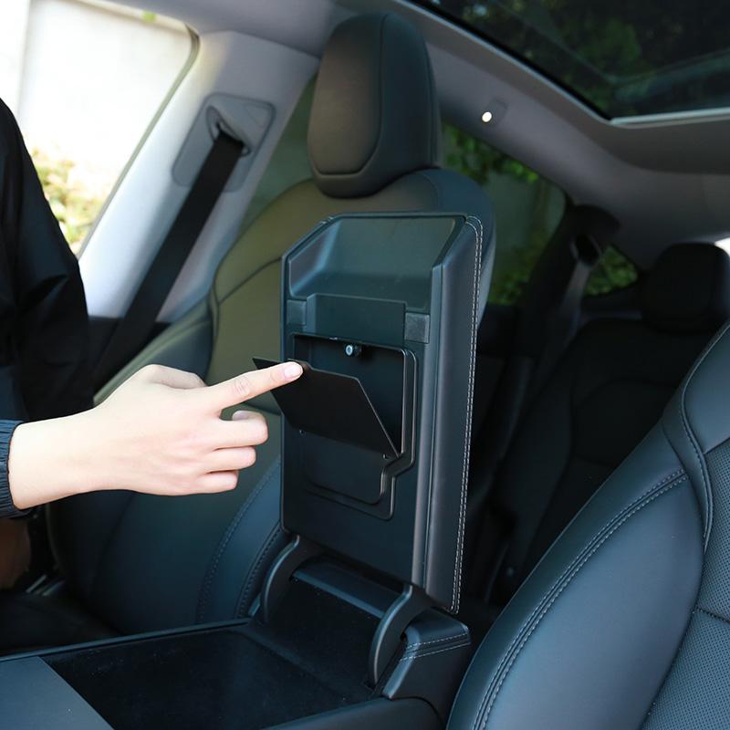 For Tesla Model Y Juniper 2025 Center Console Storage Organizer Box Tray Model 3 Highland 2024 Armrest Box Hidden Accessories