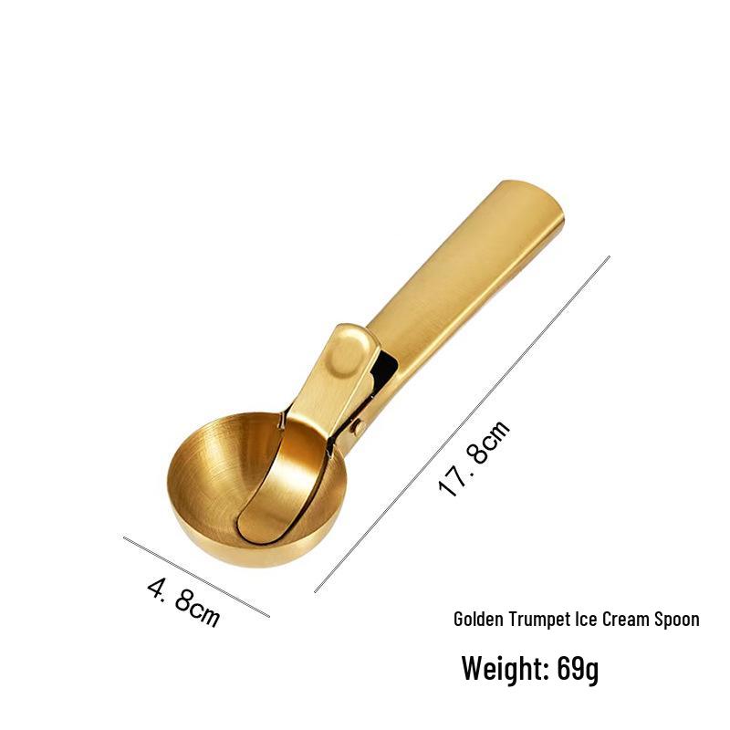 Stainless Steel Dual-Purpose Ice Cream and Fruit Baller Spoon