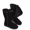 Women's Tall Fleece-Lined Snow Boots, High Shaft, Side Zipper, Round Toe, Thick Sole, Plus Size, 2023 Winter Korean Style