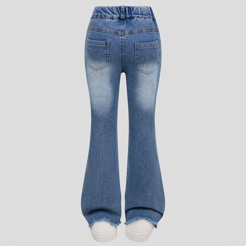 Skinny Jeans für Mädchen mit Schmetterlingsstickerei