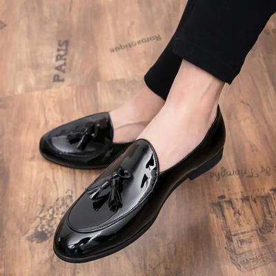 Mode Herren Mode Fransen Schuhe PU Leicht und Bequem Büro und Business Slipper Herren Gesellschaftsschuhe 37-48 Herrenschuhe
