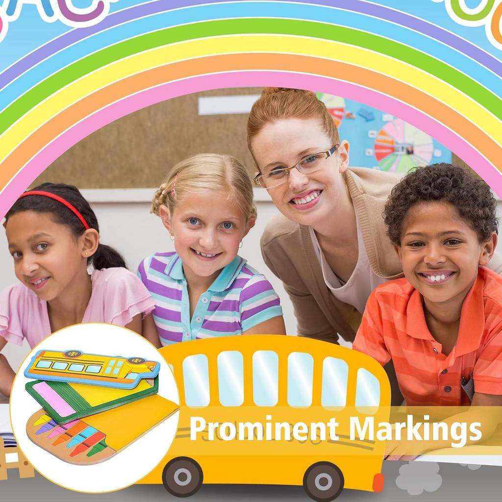 Eaasty 360 Sheets 5"x7" Large Teacher Sticky Notepads Pencil Crayon Box Bus Back to School Teacher Self-stick Note Gift Classroom Bulletin Board