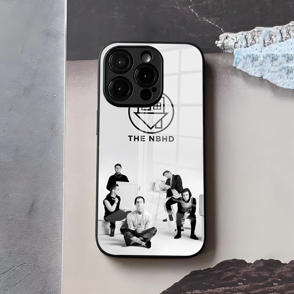 N-Neighbourhood Band Phone Case For IPhone 17 Air 16 E Pro Max 15 14 13 Mini 12 Pro 11 Max Plus Black Glass Cover