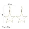 SUMENG New Fashion Handmade Simple Antique Hollow Star Pendant Drop Earrings for Women Vintage Jewelry Gifts Accessories