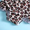 Girls' Leopard Print Sporty Swimsuit Set - Split Sling Style
