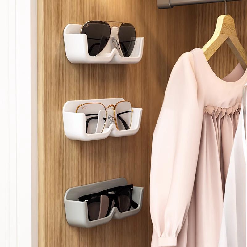 1 Pcs Eyeglasses Organizer Rack Wall Mounted Sun-Glasses Display Holder Wardrobe Decoration Storage Box Sunglass Organizer