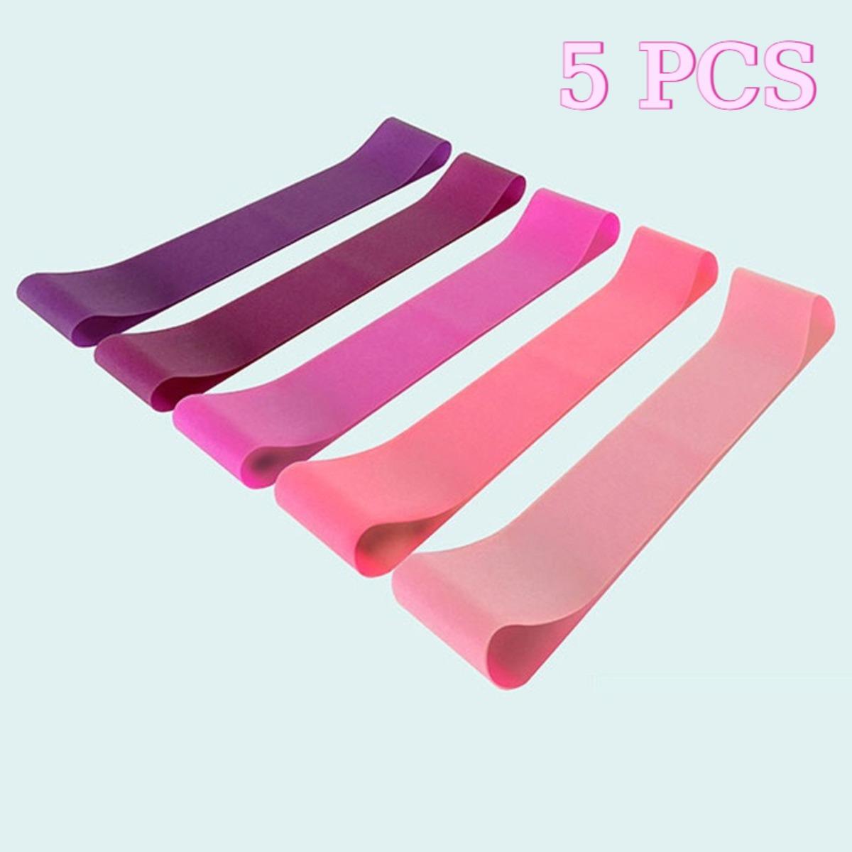 

5 TPE Anti Slip Light Resistance Bands for Flexibility and Mobility Training, Suitable for Yoga, Pilates, Resistance Training, Gymnastics, and Dance 5PCS