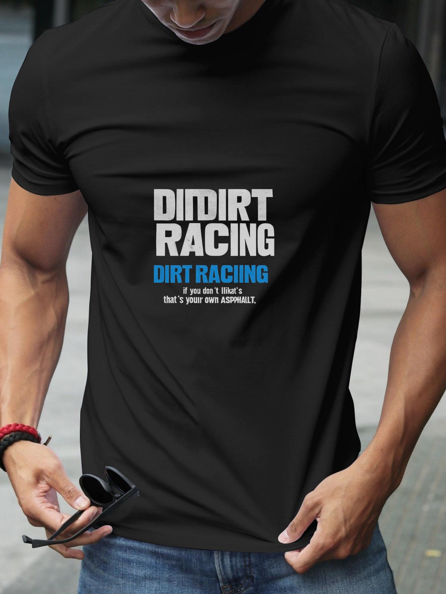 DIRT RACING Graphic T-shirt - Bold Striped Geometric Print S