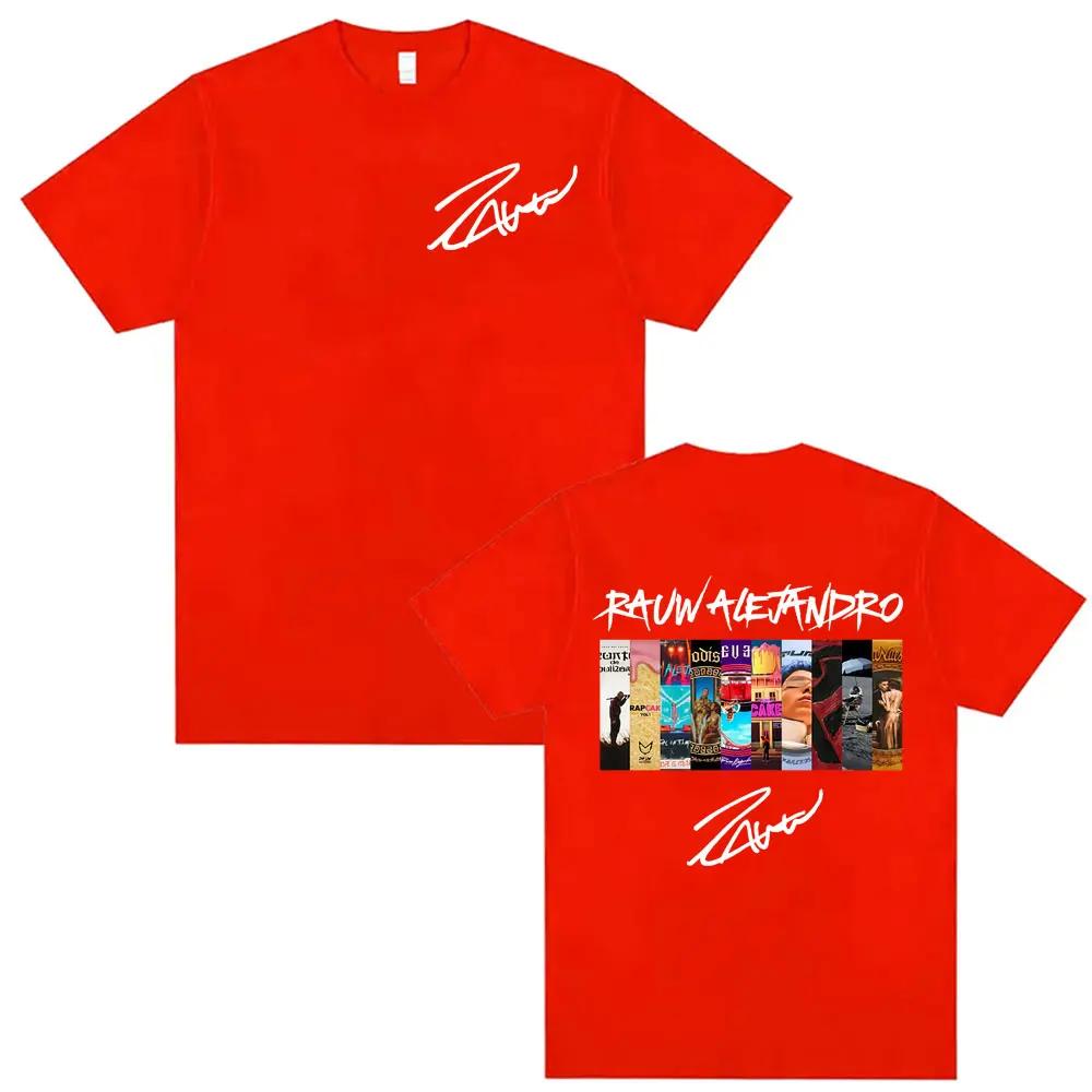 Camiseta Gráfica de Álbum del Cantante Rauw Alejandro Ropa para Hombre Moda Hip Hop Camisetas de Música Pop Clásica Camiseta Oversize Unisex