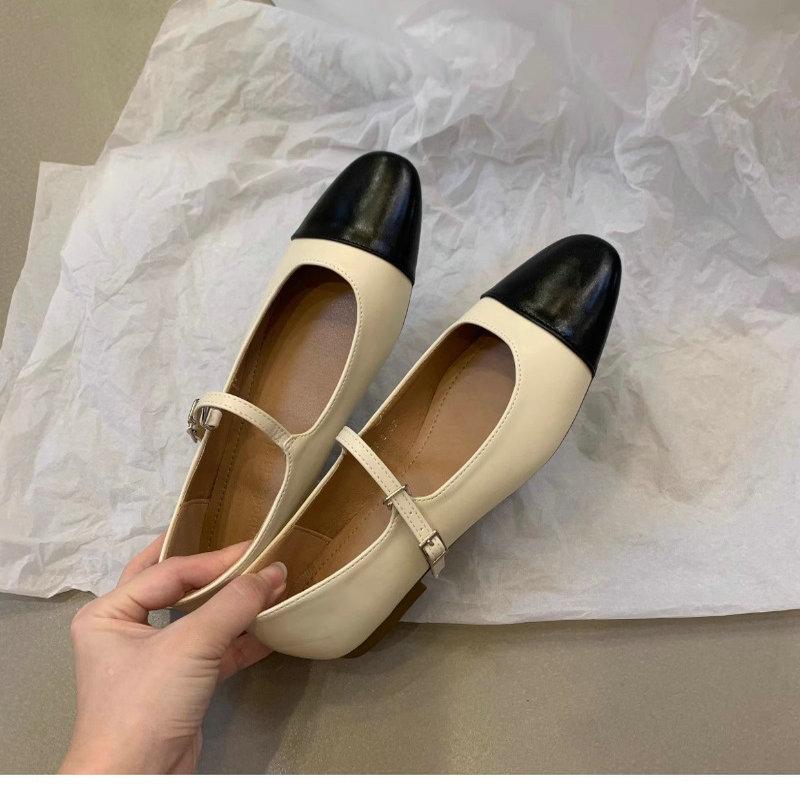 Fashion French Gold Flat Shoes for Women's 2025 New Spring Autumn Silver Mary Jane Women Shoes Scoop Shoes Ladies Plus Size 42 43 44