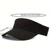 1pc Adjustable Baseball Cap - Lightweight Breathable Sun Hat with Wide Brim, Elastic Fit for Outdoor Beach Travel, Sports & Casual Wear