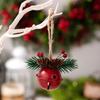 5PCS Metal Bells Hanging Decorations for Christmas Tree Door Window Indoor and Outdoor Holiday Ornaments