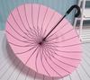 11 Bone Solid Color Double Long-handled Umbrella Wholesale Straight Pole Umbrella Retro Gift High-end Business Advertising Umbrella Men's Large