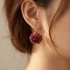 Retro Preserved Flower Earrings Sweet Romantic Ear Hooks Elegant Artificial Rose Earrings  Wedding