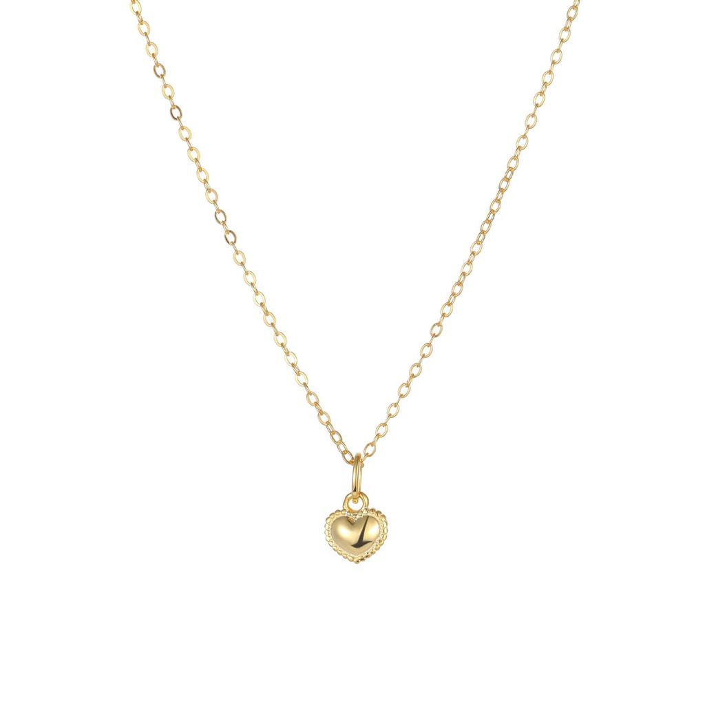 S925 Sterling Silver 3D Heart Pendant Necklace - Elegant, Lightweight, Versatile Design for Women