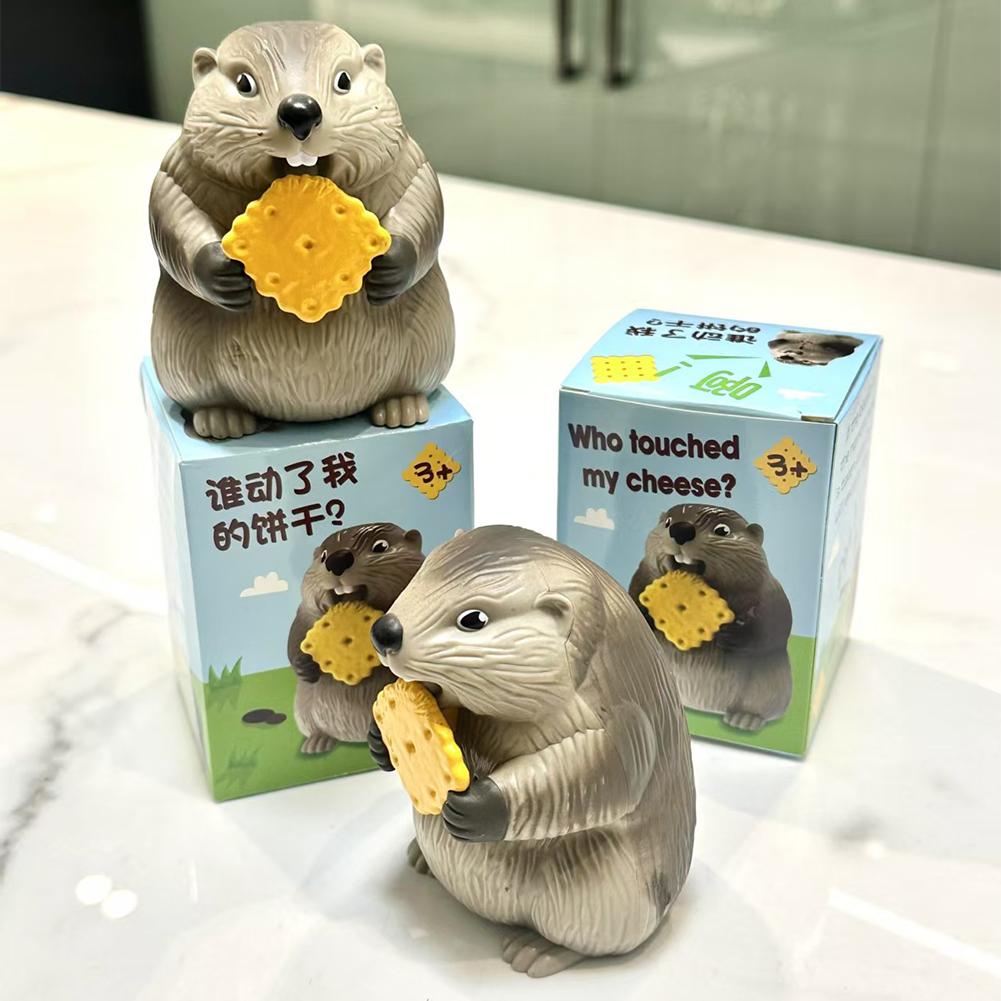 Screaming Marmot Prank Toy Funny Sounding Toy Cute Animal Gag Gift for Office/Home Pranks Stress Relief Novelty Toy