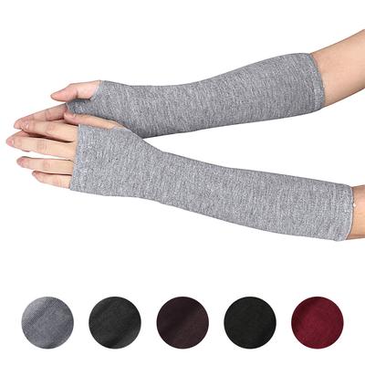 Mânuși lungi fără degete tricotate manual pentru unisex