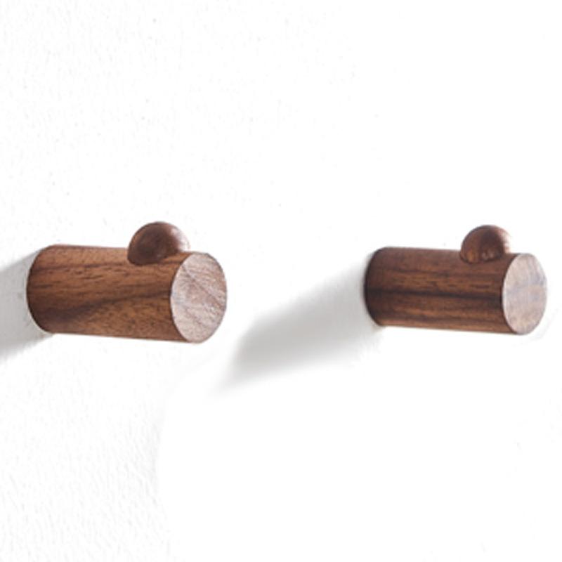 Věšák na oblečení z přírodního dřeva Nástěnný háček na kabáty Dekorativní držák na klíče Věšák na klobouky, šály, kabelky Úložný věšák Koupelnová police