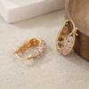 U-shaped  circle colorful circular design women's earrings, light luxury high-end earrings