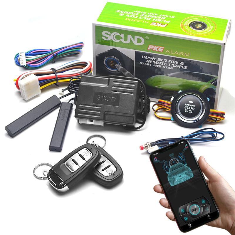 Remote Starter and Car Alarm Smart App Remote Start Stop System for Cars Engine Push Start System with Auto Ignition Button