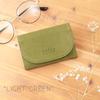 Nafka Women's Genuine Leather Mostro Business Card Case with Large Capacity and Dividers, Made in Japan [NFK-72113] (Light Green)