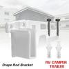 1Set With Screws Drape Rod Support Socket Mounting Closet Pole End Support  for RV Camper Trailer