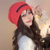 Women's Autumn and Winter New Style Pile Hat Big Head Wool Hat Showing Face Small Warm Knit Hat Student Ear Protection Cold Hat