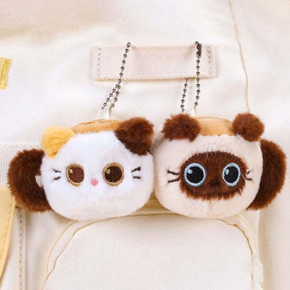 Miniature Magnetic Kitten Ornament Fuzzy Cup Edge Pendant Mini Stuffed Cat Cat Key Chains Office