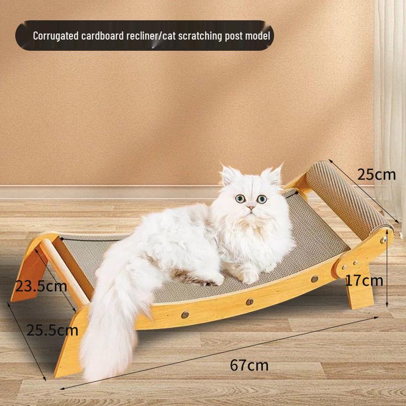 Large Cat Recliner: Durable Scratching Board & Bed Combo