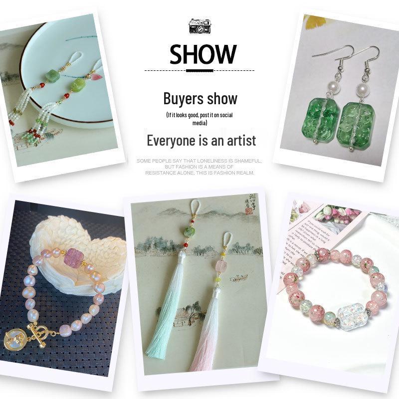 Handmade Glass Flower Beads Bracelet & Necklace Supplies