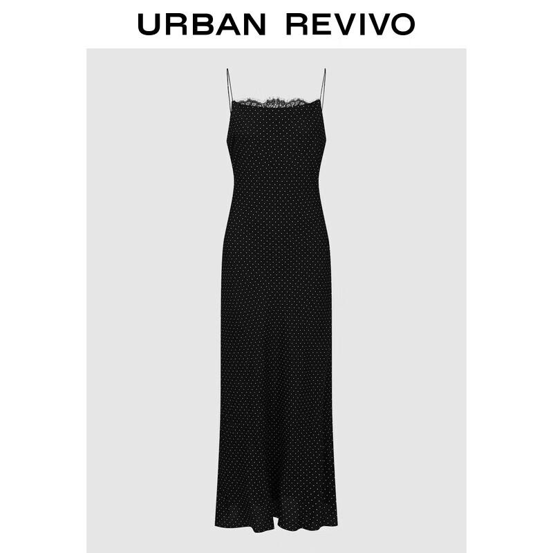 UR2026 Lace Polka Dot Backless Cami Dress S