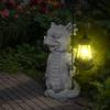 Solar Garden Statue Light Waterproof Creative Owl Figurine with LED Lamp Owl Solar Powered LED Light for Garden Patio and Lawn