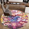 1pc Anime Cartoon Design Round Carpet - Office Chair Mat, Non-Slip Rug for Home Decor, Living Room, Bedroom, Game Room & Dormitory Decoration.W027