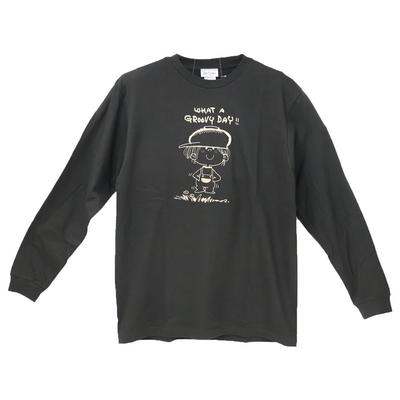 Mizumori Ado Embroidered Long Sleeve T-Shirt Boy Smoke Black Size L