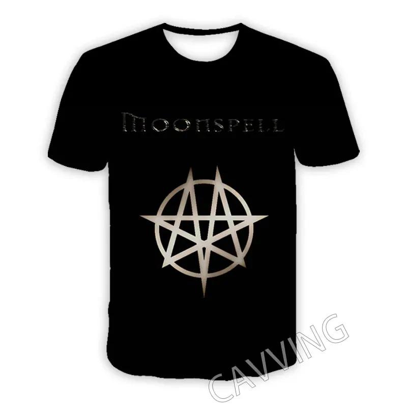 

Чоловічі 3D Принт MOONSPELL Гурт Повсякденні Футболки Хіп-Хоп Харадзюку Стилі Топи Одяг XXL чорний